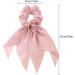 XJ Chiffon Bowknot Hair Scrunchies Rabbit Ears Design Hair Elastics Scrunchies Ponytail Holder Hair Accessories for Women Girls Pink - Buy Online on GoSupps.com