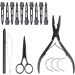 GlamorDove Hair Extension Pliers Kit Microlink Pliers for Extensions Oxford Cloth Bag Hair Extension Beading Tool Hair Loop Tool Micro Beads Opener Pliers Black - Buy Online on GoSupps.com