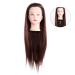 Hair Styling Head for Hairdressers - Thick Natural-Looking Training Head (Dark Brown) for Professional Use - Buy Online on GoSupps.com