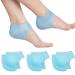Pnrskter heel cushion 6PCs gel heel protection pads silicone heel spur socks new material heel socks for plantar fasciitis heel pain dry cracked heel (blue) blue 3 pairs