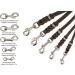 Buy COPCOPET 3-Way Adjustable Dog Leash - Handmade Fat Leather Chrome Fittings 2.40m x 8mm Green - International Shipping Available - Buy Online on GoSupps.com