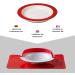 Ornamin 20 cm Red Melamine Plate with Sloped Base (Model 902) | Non-Slip Eating Aid Plate Guard - Buy Online on GoSupps.com
