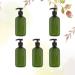 Solustre 5pcs Dark Green 300ml Soap Dispenser Bottles | Refillable Hand Lotion Shampoo Foam Gel & Water Containers for Travel & Home - Buy Online on GoSupps.com