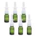 6PCS Glass Nasal Spray Bottle Empty Refillable Fine Mist Sprayers for Saline Applications Cosmetic Perfume Essential Oils (Green 10ml/0.34oz)