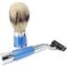 HRTC Men's Shaving Brush | Stylish Aluminum Beard & Makeup Gift | Classic Safety Razor Handle 10x15cm Silver - Buy Online on GoSupps.com