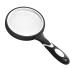 Big Magnifying Glass 10X Magnifying Glass for Kids Applied to Science Books Newspaper Reading Insects Hobby Observation Premium Non-Slip Soft Hand Shank Magnifying Glasses for Seniors Kids Black
