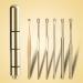 ygqzm 6 Pcs/Set Stainless Steel Spiral Ear Pick Spoon Ear Wax Removal Cleaner Multifunction Portable Ear Pick Ear Care Beauty Tools (Color : E)
