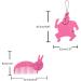 Novelty Pink Rabbit Mirror Comb Set Acrylic Keychain Cute Keyring for Outdoor Travel - Buy Online on GoSupps.com