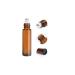 Timiili Portable 10ml Amber Glass Essential Oil Roller Bottles - 7 Pack with Stainless Steel Roller Balls - Buy Online on GoSupps.com