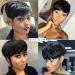 D but Short Pixie Wig for Women | Brazilian Virgin Hair 9 Inch 1B Black | Real Hair Wig 63g 22.86 cm - Buy Online on GoSupps.com