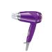 Folding Hairdryer Portable Travel Fast Drying Hair Lightweight Quiet Blow Dryer Compact Small Mini Hair Dryer (Purple)