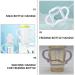 Toddmomy Infant Feeding Bottle Holder - 2pcs Silicone Handle for Standard Baby Bottles (White) - Buy Online on GoSupps.com