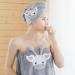 Cartoon Hair Towels & Hair Turbans - Quick-Dry Coral Fleece Animal Towels | Cute Deer Design 25x60cm - Buy Online on GoSupps.com