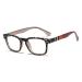 Unisex reading glasses with blue light blocking HD glare-free computer reader fashionable square frame older glasses +1.0 to +3.0 black +1.00