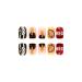 Buy Stylish Short Press on Nails - Square Fake Nails with Singer Designs | Glossy Acrylic Holiday False Nails for Women & Girls - Buy Online on GoSupps.com