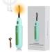 Heated Eyelash Curler USB Rechargeable Eyelash Curler 2 Gear Temperature Control with LED Display Mini Lash Curler for Women Girls Quick Heating Curling (Green)
