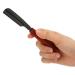Razor for men for men zinclegation razor with a straight edge of Japanese razor with a straight edge hairdresser accessories for shaving hair and eyebrows (S53-6 black)