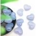 Saturey 1 Pack Natural Large Blue Chalcedony Heart Crystal Gem Meditation Treatment Suitable for Home - Buy Online on GoSupps.com