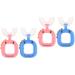 Mobestech 4 pieces U-shaped toothbrush for children toothbrushes for children Tool for toddlers Manual U-shape Tools Children's accessories portable children's toothbrush clean the lazy baby pp
