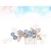 FOMIYES Bride Wedding Hair Accessories Pearl Flower Hair Comb Rhinestone Bridal Hair Piece Wedding Headpiece for Women and Girls Blue - Buy Online on GoSupps.com