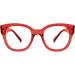 Shop Bold Frame Oversized Blue Light Glasses for Women - Stylish Round Computer Frames in Red | International Shipping - Buy Online on GoSupps.com