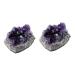 MUCKLILY Purple Ornament 2pcs Amethyst Cluster Chips Natural Crystal Decoration Natural Crystal Ornament Various Ornaments