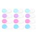 12-part contact lens container contact lens-storage box kit of environmentally friendly plastic left right shiny surface small portable different colors contact container