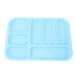 Shared tray made of blue plastic separate holder for organized storage versatile for oral cosmetic and surgical instruments