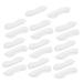 FRCOLOR 20pcs Heel Stickers Massage Gel Breathable 10X3.3X0.3CM Transparent Color