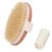 YingRen Bath Brushing Body Brush- Best for Exfoliating Dry Skin-Lymphatic Drainage/Cellulite Treatment Massage Brush + Natural Loofah Brush White