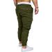 JMIERR Men's Fashion Cargo Pants - Green Cotton Tapered Joggers with 6 Pockets - Buy Online on GoSupps.com