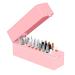 CGBE Nail Drill Bits Holder Dustproof Stand Displayer Organizer Container 30 Holes Manicure Tools (Not Include Nail Drill Bits, Pink)