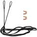 Deerseeker Dacron Bow String Set with 2 Nock Points 12,14,16 Strands 48-70 inches - Recurve Bow String Replacement Bowstring for Traditional Longbow Recurve Bow Archery AMO 62"(actual 58") 14 Strands