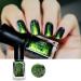 Chameleon Nail Polish Green Color Shifting Galaxy Glossy Holographic Gel Nail Polish Glitter Fast Dry Polish High Shine Finish Glossy Halo Manicure Set for Home Salon