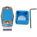 Vbest life Mini Portable Magnetic Billiard Box Chalk Case Cue Box Holder with Fixed Clip Pool Snooker Sport Accessory Blue