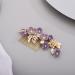 Bridal Rhinestone Flower Hair Comb Set - Purple Wedding Hairpieces for Bride and Bridesmaid (4pcs) - Buy Online on GoSupps.com