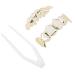 Plating Teeth Brace Brass Serial Number YHYT1046 Silver Teeth Braces Teeth Brace for Halloween Party for Hip Hop Fashion Show for Concert for Birthday Present(gold)