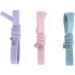 3-Piece Silicone Eyelash Extension Tweezers Set | Soft Skin-Friendly Wrist Band in Violet Pink & Blue | Protects Tweezers & Prevents Accidents - Buy Online on GoSupps.com