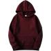 Men's Winter Fleece Tracksuit Set - LowProfile Hoodie Sweatshirt & Sweatpants in Wine, Size Large - Buy Online on GoSupps.com