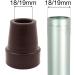 Pack of 4 Brown 19mm Rubber Ferrule Tips for Walking Sticks & Canes - Buy Online on GoSupps.com