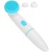 Buy Silicone Facial Cleaning Brush - 2 in 1 Electric Exfoliating Face Cleaner for Deep Skin Cleansing (Blue) - International Shipping Available - Buy Online on GoSupps.com