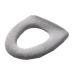 Bathroom soft warm and thick washable toilet seat cover pad (Grey) Gray