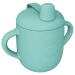 ADOCHAM Silicone Sippy Cup for Baby 6 months+ Food Grade Toddler Training Cup With Handles Infants Spill Proof Straw Cup BPA-Free 5oz (Green)