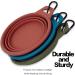 Buy Ohmo 800ml Foldable Dog Bowl - Portable Travel Water Bowl for Medium to Large Pets in Peacock Blue - Buy Online on GoSupps.com