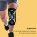 Knee Brace for Pain Relief | Lightweight Non-Slip Compression Sleeve | Extended Length Support for Running Basketball & Sports - Large Black Grey - Buy Online on GoSupps.com