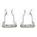 MARINE CITY Stainless Steel Fine Polished General Purpose Storage Clips Strong and Sturdy Versatile Hook Spring Clamp Holders (1-1/8 Inches to 1-1/2 Inches) for Boats  Ships  Marines (2 Pcs)