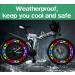 Singsinghome Bike Wheel Lights - 14 LED Waterproof Spoke Light | Cycling Decoration & Safety Tire Light | 30 Patterns & Changing Colors | Auto On/Off | 2 Pack - Buy Online on GoSupps.com