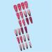 HJKOGH Matte Red Long Ballerina Fake Nails Set Press on Nails French Rose Flower False Nail Tips Autumn Winter Coffin Manicure - Buy Online on GoSupps.com
