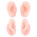 2 Pairs Artificial Ear Mold Silicone Ear Fake Ear Models Fake Ears Silicone Body Parts Piercing Practice Body Parts
