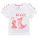1st Birthday Girl T-Shirt Dinosaur Party B-Day Themed Tee Gift for Baby 90 White